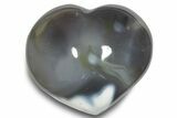 Polished Orca Agate Heart - Madagascar #249173-1